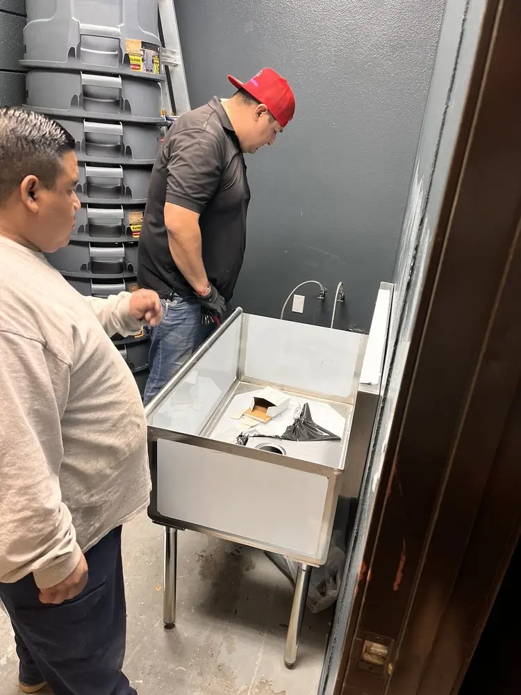 Commercial plumbing and sink installation in Apex